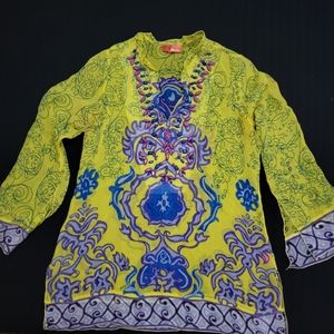 Womens beaded tunic size M